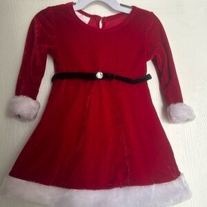 Red velvet Santa Christmas dress size 18 months